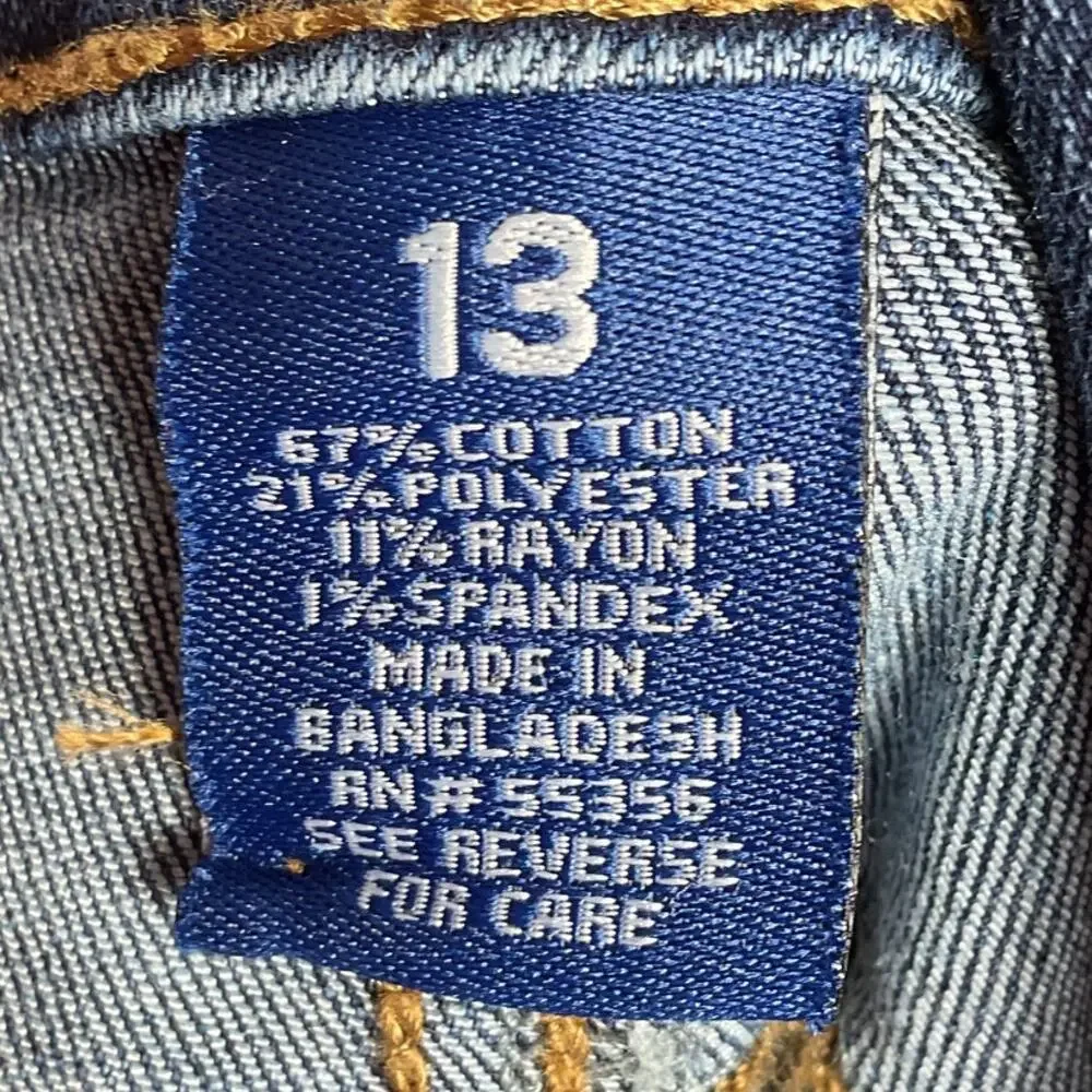 Blue Spice Dark Wash Denim Shorts Overalls Juniors 13